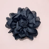 10cm Rose Fabric Flower Accessory Women Versatile Corsage Hair Clip Suit Lapel Clothing Bags DIY Corsage-Black