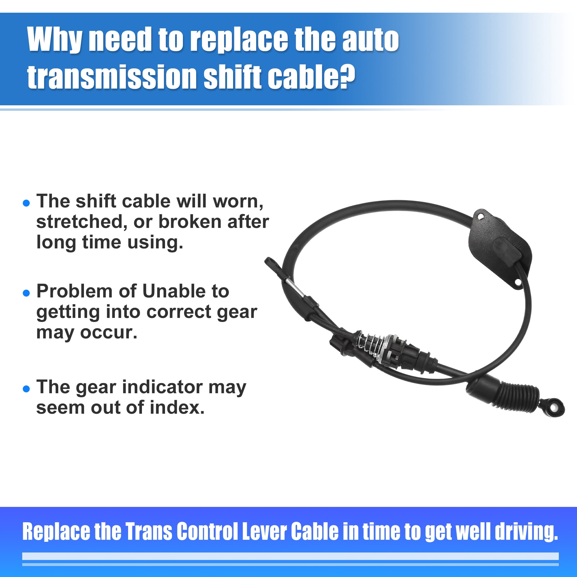 Unique Bargains Auto Gear Shift Cable Transmission Shifter Cable Replace Fit for Isuzu Rodeo 1998-2004