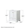 thumbnail image 2 of Wyndham Collection Deborah 30" Plywood Single Bathroom Vanity in White/Gold, 2 of 3