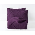 thumbnail image 5 of DNG Creations 3 Piece Diamond Ruffle Comforter 100% Egyptian Cotton, 800TC - Solid Plum Colour - Super Soft 550 GSM All Season ( Oversized Queen - Size ), 5 of 6