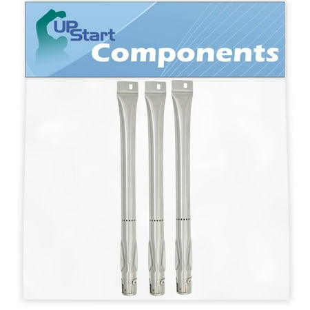 Patio Kitchen Bbq Grill Parts 3-Pack BBQ Gas Grill Tube Burner Replacement Parts for Brinkmann 810-1415-F - Compatible Barbeque Stainless Steel Pipe Burners ()