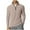 Khaki, variant on BangWanChi Mens Half Zip Sports Tops Men's Solid Color Long Sleeved Stand Up Collar Shirt