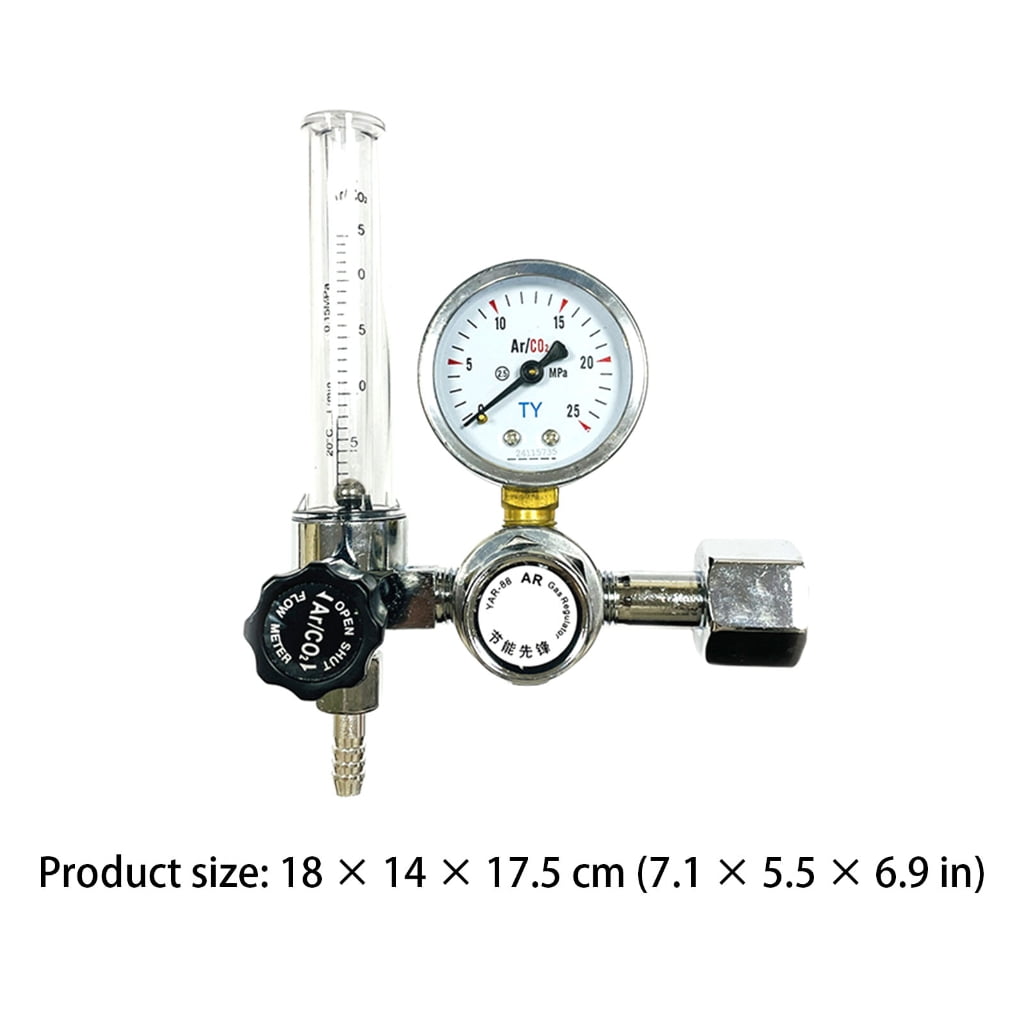 Miiottaa Industrial CO2 Gas Argon Regulator with Double Gauge For Welding Equipments