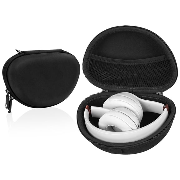 Linkidea Headphones Carrying Case Compatible with Beats Solo 4/Solo 3/Solo Pro, Replacement Protective Hard Shell Travel Bag with Cable, Charger Storage (Black)