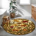 thumbnail image 4 of Vintage Bees Round Rug 3ft Washable Circle Entryway Rugs Non Slip Country Retro Animal Flowers Yellow Brown Area Rug Indoor Floor Carpet for Bedroom Kitchen Living Room Home Office Dining Room, 4 of 8