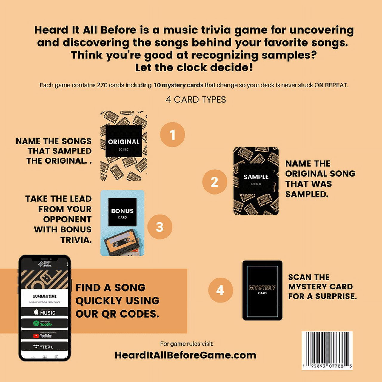 Heard It All Before: A Hip-Hop Party Card Game of Samples for Music Lovers and Learners