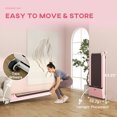thumbnail image 4 of Spaco Portable Under Desk Treadmill, Walking Pad with Foldable Wheels, Remote Control, Pad with LED Display and 264 lbs Weight Capacity, Pink, 4 of 7