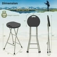 thumbnail image 3 of Costway 2 PCS Portable Folding Stools Lightweight Fishing Stool with 330 lbs Limited, 3 of 7