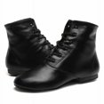 thumbnail image 7 of Black Leather Jazz Boots Split Sole Dancing Shoes for Adult Women Men (13M/14W), 7 of 7