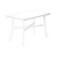 thumbnail image 1 of Dining Table, 48" Rectangular, Small, Kitchen, Dining Room, White Veneer, Wood Legs, Transitional, 1 of 4