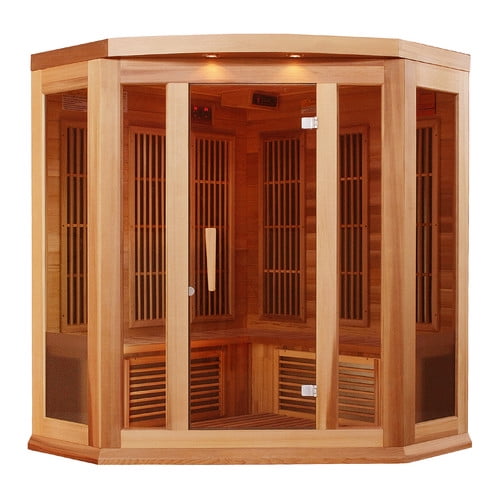 Golden Designs MX-K356-01 Canadian Red Cedar Maxxus 3 Person Corner Carbon FAR Infrared... by MAXXUS