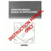 Brother XL-3025 Embroidery Machine Owners Instruction Manual