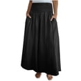 thumbnail image 2 of Fengqque Womens Elastic High Waisted Palazzo Pants Plus Size Wide Leg Long Lounge Pant Trousers with Pocket Black L(L), 2 of 9