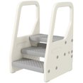 thumbnail image 1 of Adjustable Grey Step Stool - Kitchen Helper & Bathroom Aid | 16.9" x 16.5" x 25.8" HDPE | Safe & Stable Design, 1 of 7