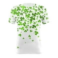 thumbnail image 3 of iTNHFP T-Shirts Femmes Col en V Hauts Mode Femmes Col Rond Manches Courtes T-Shirt Imprimé Haut, 3 of 3