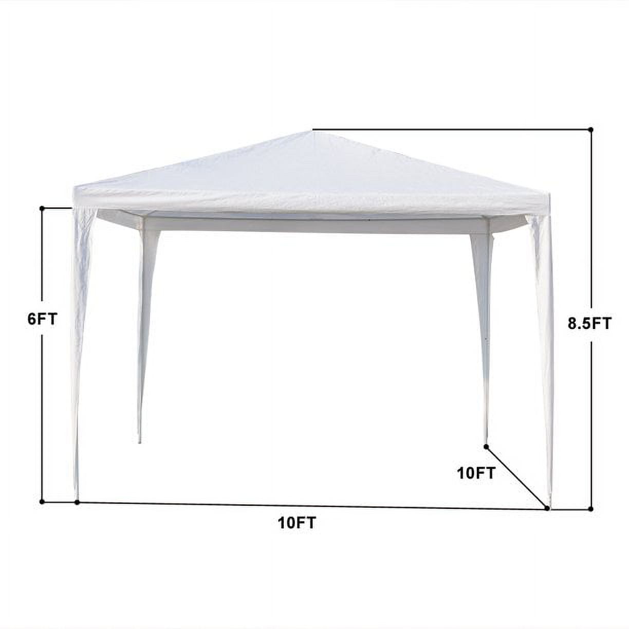 Imere 10*10 Waterproof Tent with Spiral Tubes White Canopy for Camping Beach Wedding Picnic