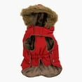 thumbnail image 2 of 51 Degrees North Aspen Coat, Winter Coat for Dogs, Soft Inner Lining, Removable Hood, Flexible Fabric, Elastic Band at Bottom, Red, Easy On/Off, 28 cm (11 in.), 2 of 4
