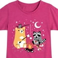 thumbnail image 3 of Instant Message - Animal Friendly Campfire - Toddler & Youth Girls Short Sleeve Graphic T-Shirt, 3 of 6