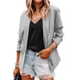 thumbnail image 1 of Puntoco Mujeres Casual Manga Larga Sólido Turndown Collar Botones Moda Abrigo Liquidación Puntoco Puntoco-2649, 1 of 6