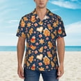 thumbnail image 2 of Susaid Gingerbread Delights Print Hawaiian Shirts for Men Women,Hawaiian Summer Short-Sleeve Casual Relaxed-Fit Button-Down,Small, 2 of 7