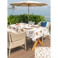 thumbnail image 5 of Outdoor Tablecloths with Umbrella Hole & Zipper, Brown Spring Floral Rectangle Tablecloth 60x120 Inch, Flowers Botanical Elegant Pastoral Waterproof Table Cloth, Patio/Pool/Picnic Table Covers, 5 of 8