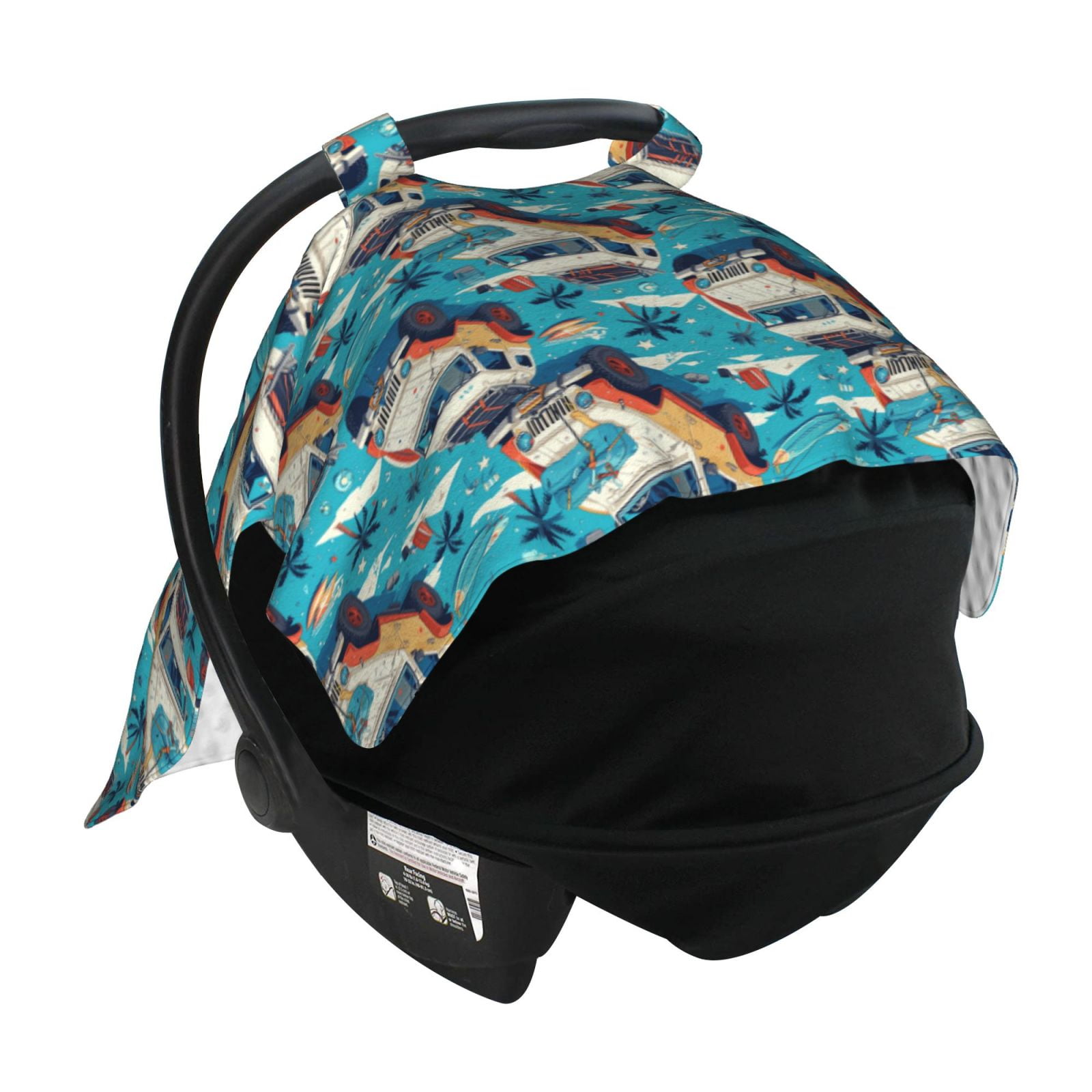Car Seat Cover Baby - coconut tree travel SUV Breathable Infant Car Seat Cover for Baby Carseat, Lightweight Comfort Baby Essentials Must Haves Newborn Stuff for Girl Boy