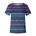 thumbnail image 4 of Summer Savings Clearance 2023! TAGOLD Womens Summer Tops,Fashion Women's Summer Round-Neck Short Sleeve Print Casual T-shirt Blouse, 4 of 5