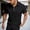 Black, variant on Men's Polo T Shirts Short Sleeve Quarter Button Up Tee Shirt Loose Fit White Mens Golf Shirts