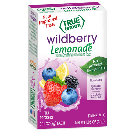 True Citrus, True Lemon, Lemonade, Wildberry, 10 Packets, 0.11 oz Pack of 3