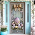thumbnail image 2 of YWIYIUD 1PC Happy Easter Door Cover Easter Decorations, 71x35 Inch Easter Rabbit Eggs Door Banner Welcome Easter Banner Spring Theme Rabbit Door for Front Door Wall Indoor Outdoor Home Decor, 2 of 7