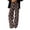Brown, variant on ClodeEU Women's Polka Dot High Waist Straight Leg Pants,Casual Loose Summer Trousers with Pocket White,Women's Plus S