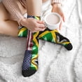 thumbnail image 7 of Women's Men's America Jamaica Flag Colorful Novelty Pattern Crew Athletic Socks, 7 of 7