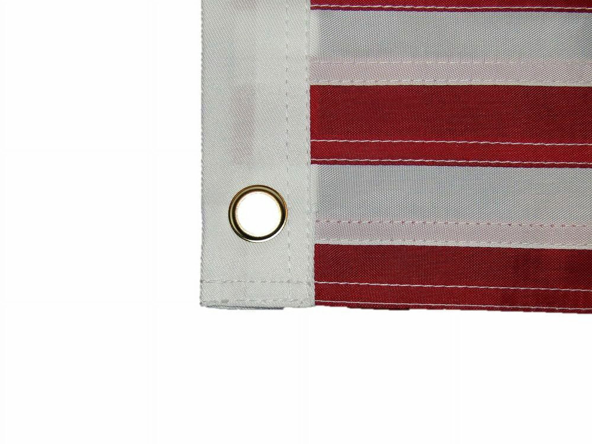 12x18" American US Flag Embroidered Nylon MOTORCYCLE BOAT USA Sewn Grommet 210D