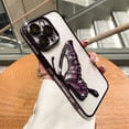 thumbnail image 3 of Funda Quicksand Butterfly para iPhone 16 15 Pro Max, lujosa funda suave con baño de purpurina brillante para niña para iPhone 11 12 13 14 Pro Max, 3 of 5