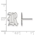 thumbnail image 2 of 14k White Gold LogoArt Rice University Letter R Small Post Earrings Q4W004WMR, 2 of 4