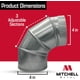 thumbnail image 2 of Codo de conducto ajustable, 90 grados, HVAC Mitchell Metal, 4 pulgadas, 2 of 6