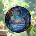 thumbnail image 2 of Winter Land Stained Glass SunCatcher, Winter Season, Christmas Tree Decor, Xmas Gift, Christmas Window Decor, Gift For Family, Stained Glass Ornament 2025, Holiday Decoration,, 2 of 6