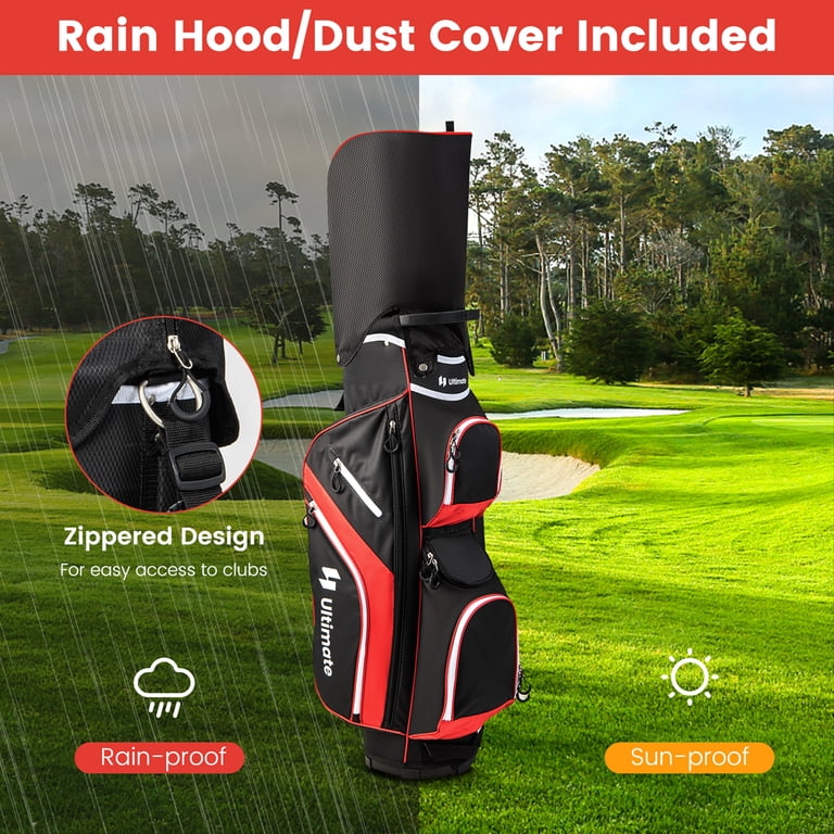 cart bag rain hood Rilime 600D Waterproof Golf Cover fit for Stand Bags & Carry it conveniently rolls up for compact storage Costway Lightweight Golf Cart Bag