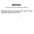 thumbnail image 2 of Transit Auto Rear Wheel Cylinders and Drum Shoes Hardware Bearing Kit for Car 1996-2002 Chevrolet Express 1500 GMC Savana - Left Right Side (Driver Passenger) K7D-101508, 2 of 11
