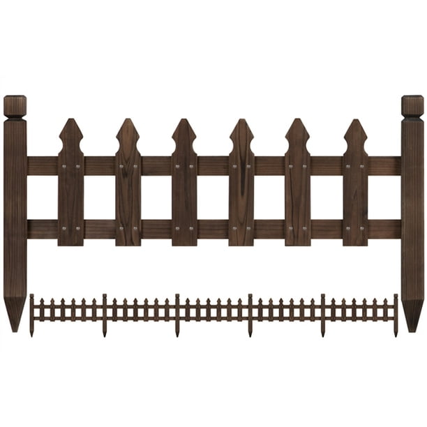 Topeakmart 11 5 H X 35 5 W Wood Garden Fence Pricket Fencing Border Set Of 5 Natural Wood Walmart Com Topeakmart 11 5 H X 35 5 W Wood Garden Fence Pricket Fencing Border Set Of 5 Natural Wood Walmart Com