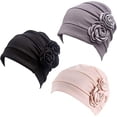 thumbnail image 1 of Gorro con turbante para quimioterapia, gorro con flores, bufanda, gorro para la cabeza, gorro para la pérdida de cabello para pacientes con cáncer, 1 of 5