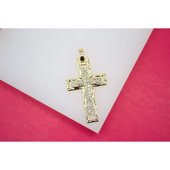 Gold Filled CZ Cross Pendant (A107)