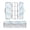 Cartoon Blue Dinosaurs, variant on Plastic Pencil Box Large Capacity Pencil Boxes Clear Boxes with Snap-Tight Lid Stylish Office Supplies Storage Organizer Box Cartoon Blue Dinosaurs
