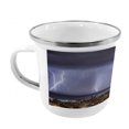 thumbnail image 2 of Nature Steel Camping Mug, Majestic View on Coastal Town in Dark Stormy Night Giant Rain Cloud and Photo, Printed Thermal Cup for Camping and Outdoor Activities, by Ambesonne, 2 of 2