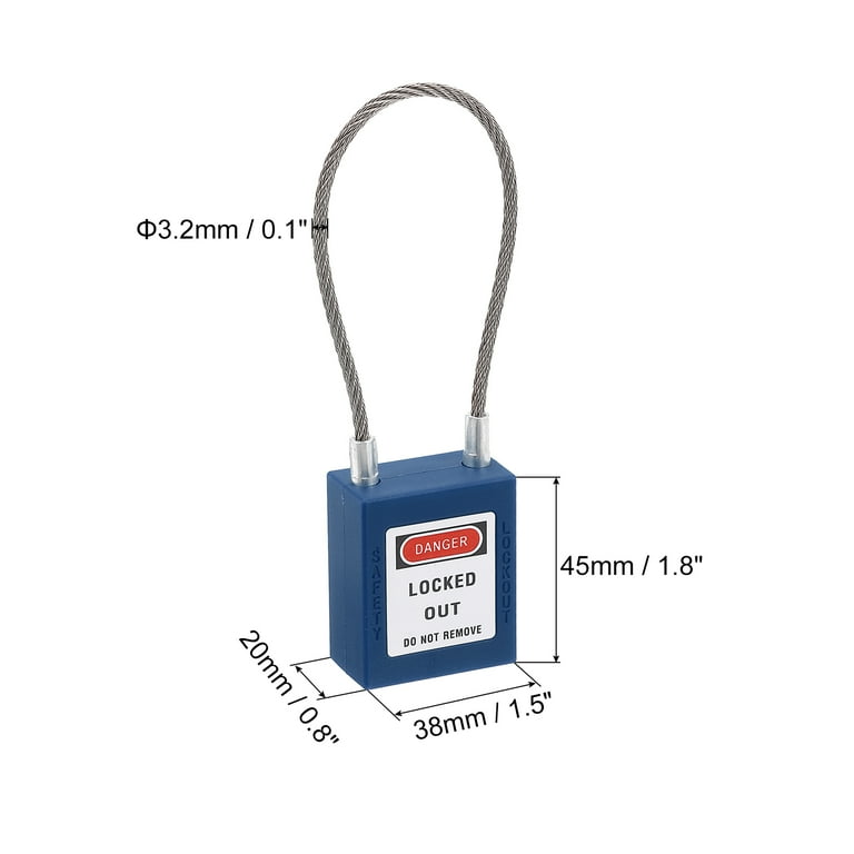 MroMax Lockout Tagout Lock, Safety Padlock Keyed Alike,Loto Security Padlock Steel Shackle Black Padlock For Lock Out Tag Out 2Pcs