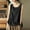 Black, variant on Cotton Linen Tank Tops for Women Sleeveless Ladies Round Neck Vests Womens Casual Loose Fit Lightweight Tank Tops