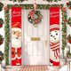 thumbnail image 5 of Decoración navideña para puerta 2024, pancarta navideña de Papá Noel para puerta, adorno navideño colgante para el hogar, regalo de Año Nuevo 2025, 5 of 5