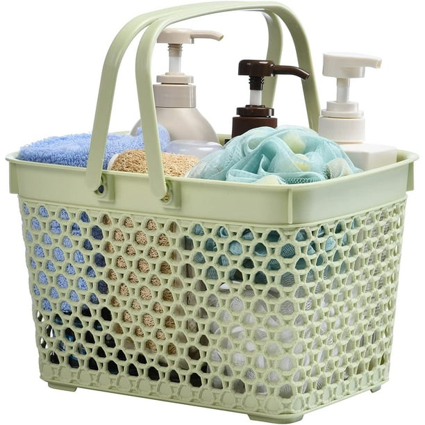Plastic Shower Caddy Basket with Handle, Portable Organizer Storage