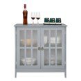 thumbnail image 6 of Modern Storage Cabinet, Cupboard Buffet Credenza with 2 Doors for Multifunction in Kitchen, Hallway, Living Room, Wooden Sofa Table Accent Console Table, Gray, 6 of 12