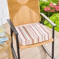 thumbnail image 3 of Better Homes & Gardens 19" x 18" Premium Red and Beige Stripe Outdoor Seat Cushion, 3 of 11